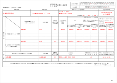 時間外・休日労働に関する協定届【様式第９号の２】記載例